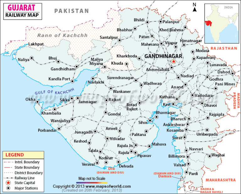 GUJARAT-RAILWAY-MAP - Gujarat Package